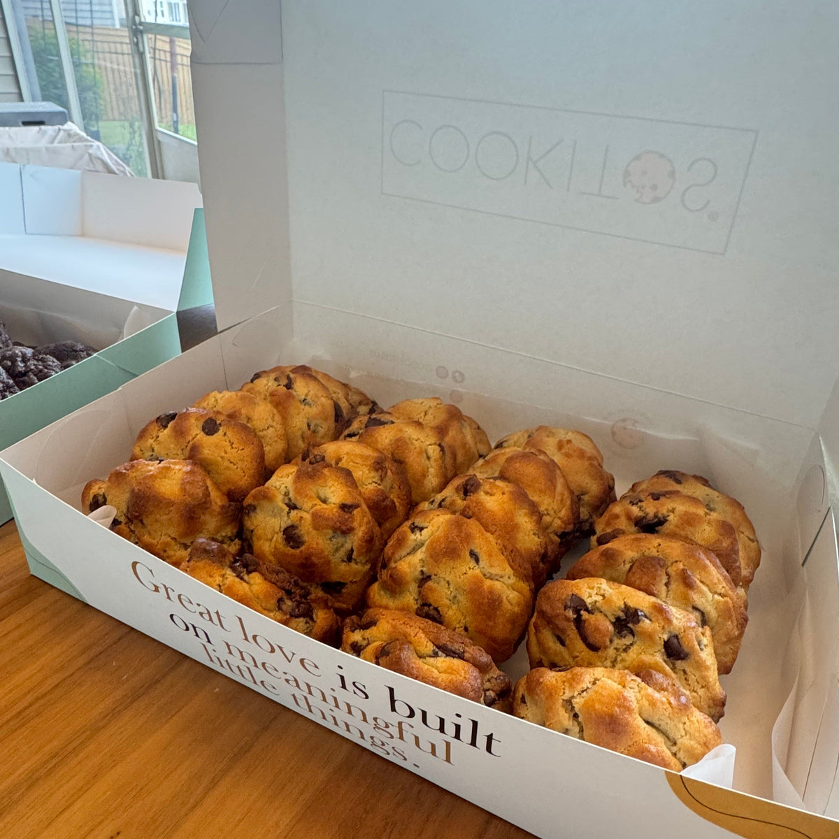 Mini COOKITOS catering tray serving suggestion; package contains 72 mini cookies